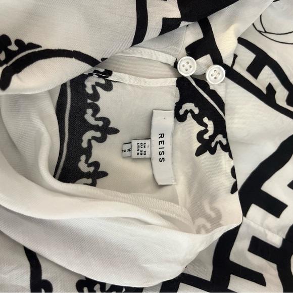 Reiss | Kaia sleeveless cowl neck printed blouse Women’s size 6 career business - Picture 9 of 13